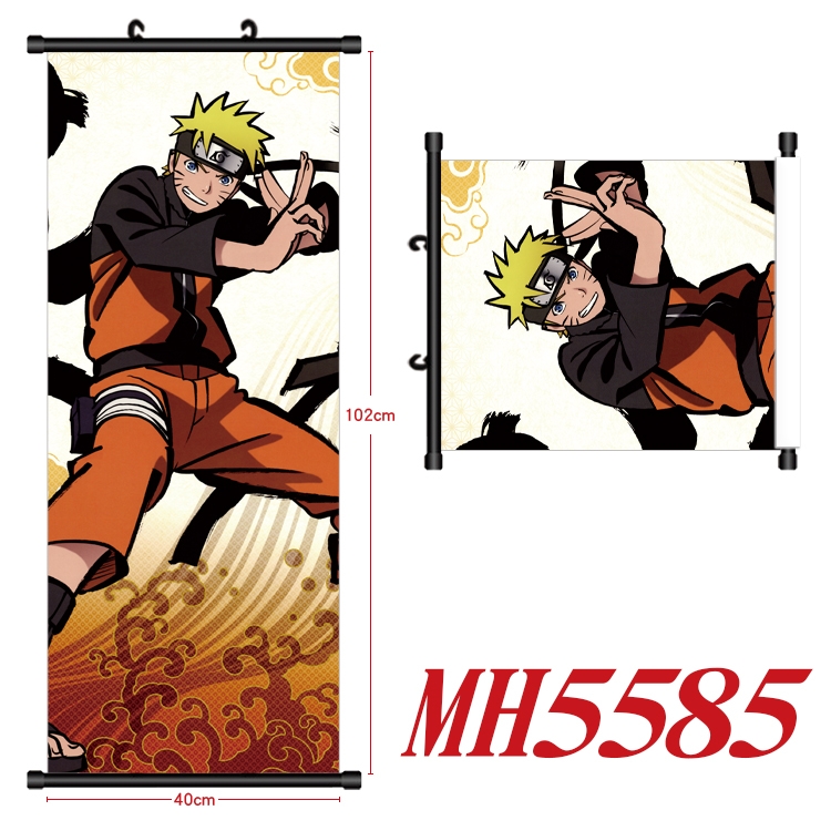 Naruto Anime black Plastic rod Cloth painting Wall Scroll 40X102CM  MH5585A