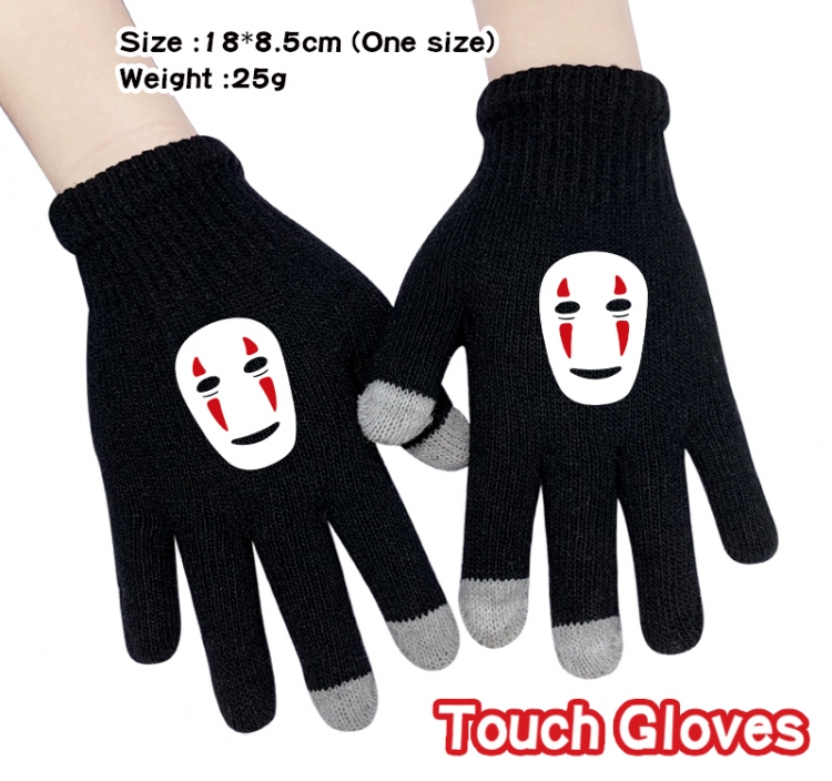 TOTORO Anime touch screen knitting all finger gloves 18X8.5CM