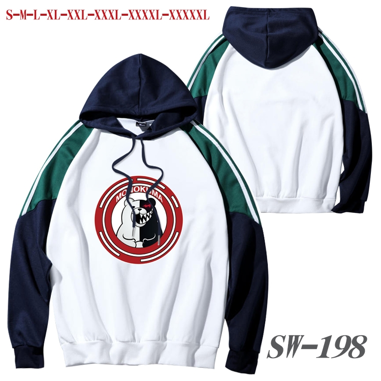 Dangan-Ronpa Anime color contrast sweater pullover Hoodie from S to 5XL