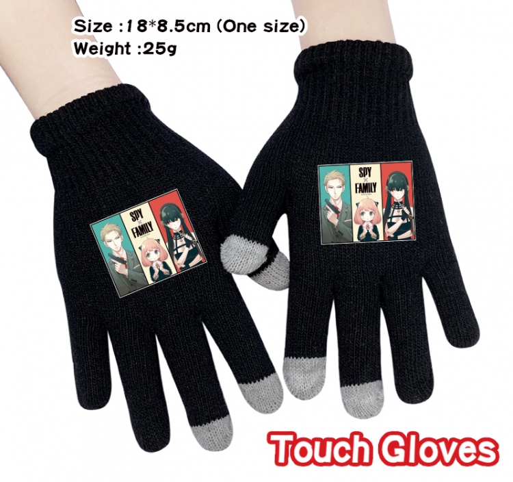 SPY×FAMILY Anime touch screen knitting all finger gloves 18X8.5CM