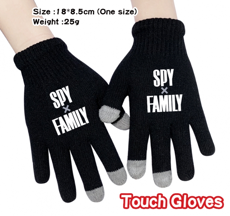 SPY×FAMILY Anime touch screen knitting all finger gloves 18X8.5CM