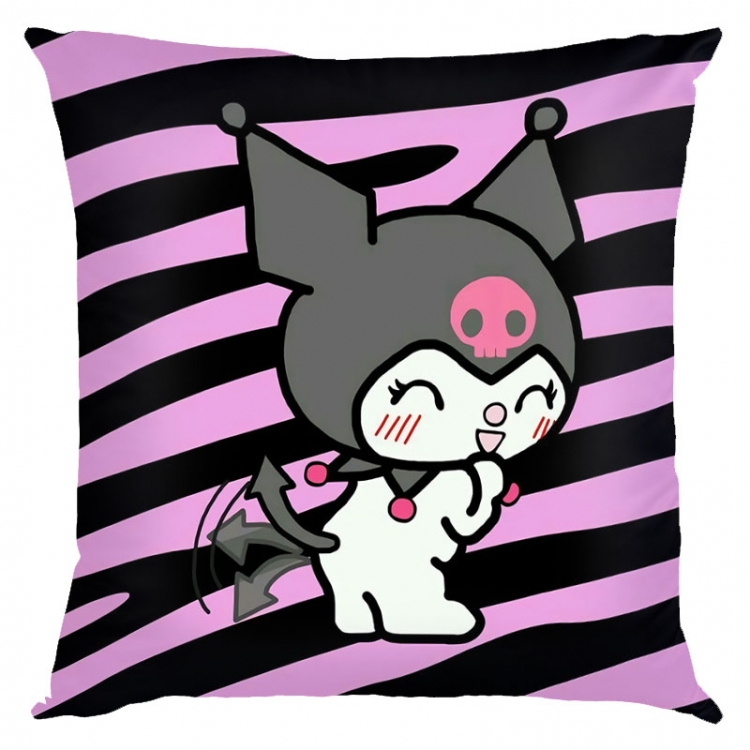 Kuromi Cartoon  square full-color pillow cushion 45X45CM NO FILLING   Z3-57