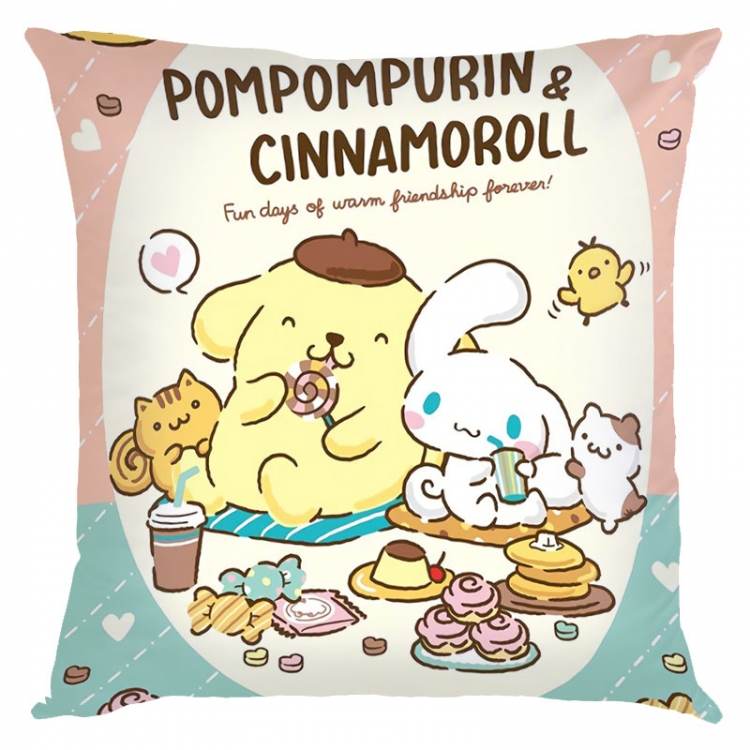 Cinnamoroll Cartoon square full-color pillow cushion 45X45CM NO FILLING Z3-14