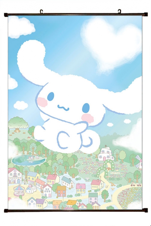 Cinnamoroll Cartoon black Plastic rod Cloth painting Wall Scroll 60X90CM  Z3-3