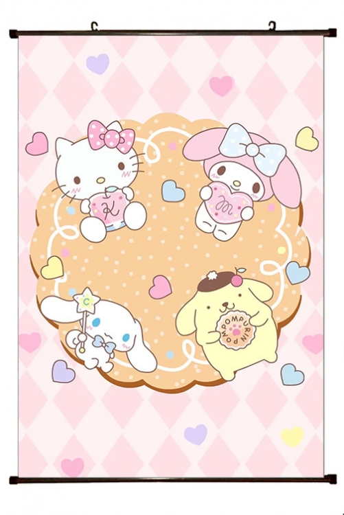 Melody Cartoon black Plastic rod Cloth painting Wall Scroll 60X90CM Z3-82