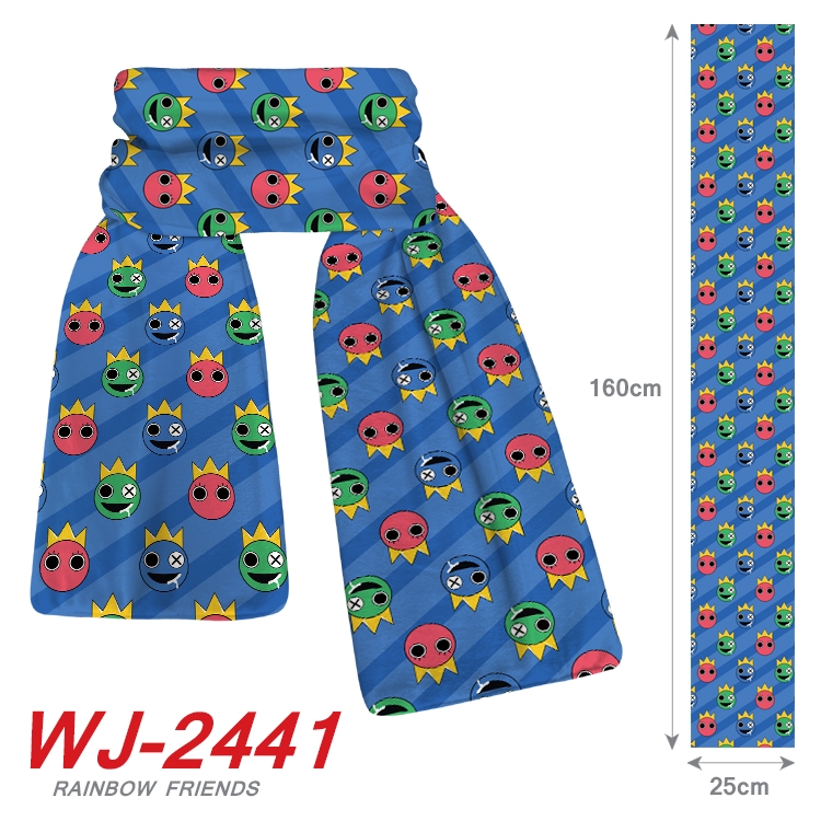Rainbow friends Anime Plush Impression Scarf Neck 25x160cm  WJ-2441