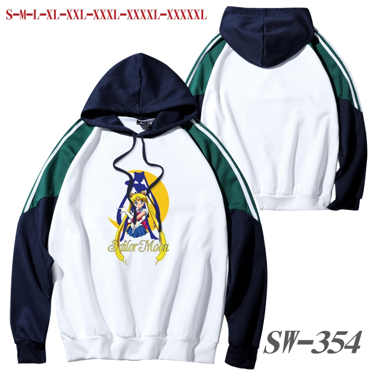 sailormoon Anime color contrast sweater pullover Hoodie from S to 5XL SW-354