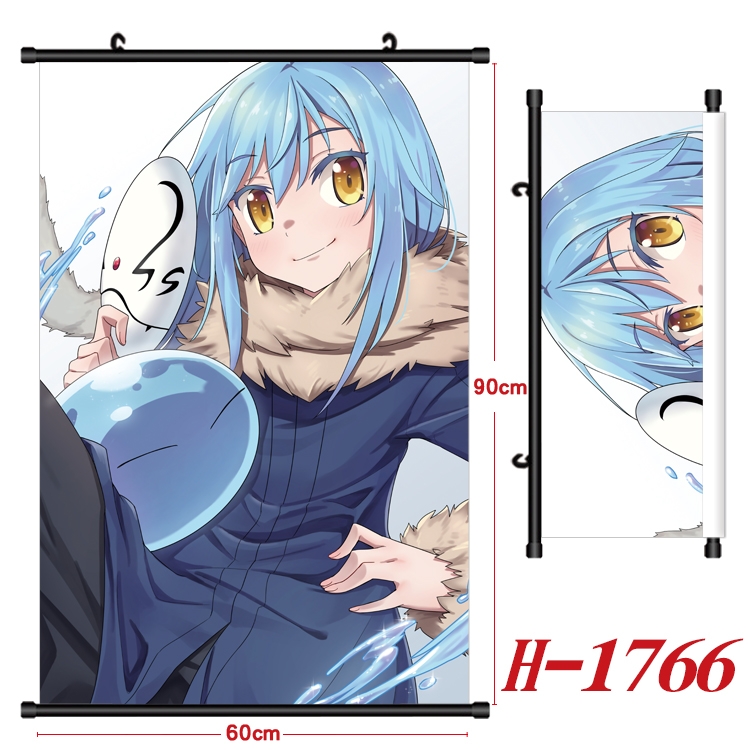 That Time I Got Slim Anime Black Plastic Rod Canvas Painting 60X90CM H-1766A