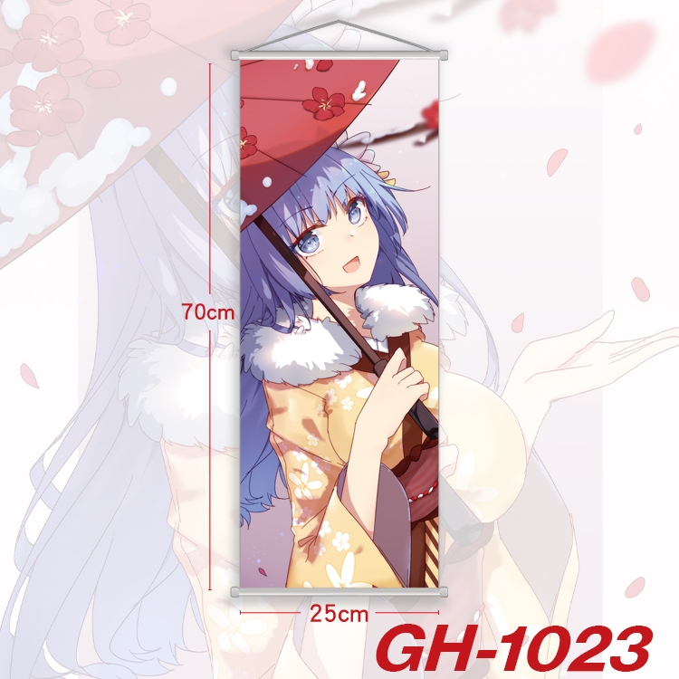Date-A-Live Plastic Rod Cloth Small Hanging Canvas Painting 25x70cm price for 5 pcs GH-1023A