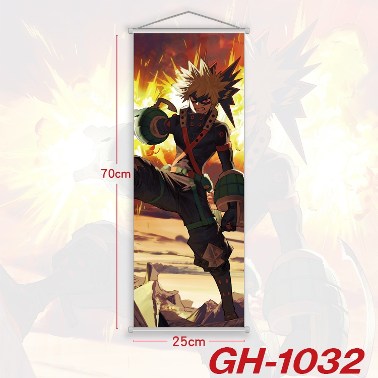 My Hero Academia Plastic Rod Cloth Small Hanging Canvas Painting 25x70cm price for 5 pcs GH-1032A