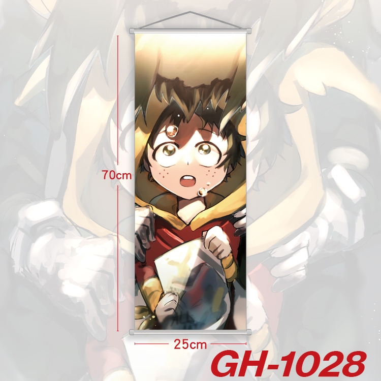 My Hero Academia Plastic Rod Cloth Small Hanging Canvas Painting 25x70cm price for 5 pcs GH-1028A