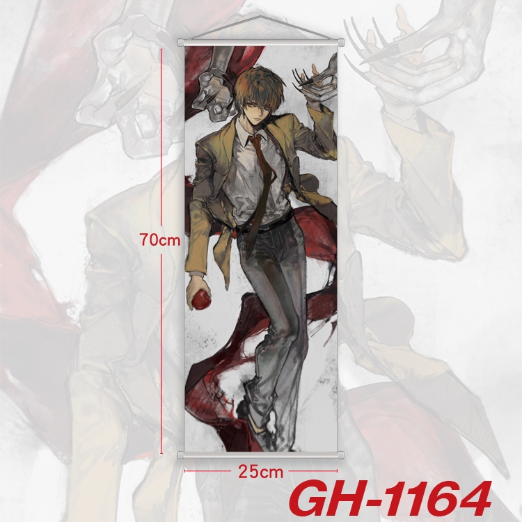 Death note Plastic Rod Cloth Small Hanging Canvas Painting 25x70cm price for 5 pcs GH-1164A
