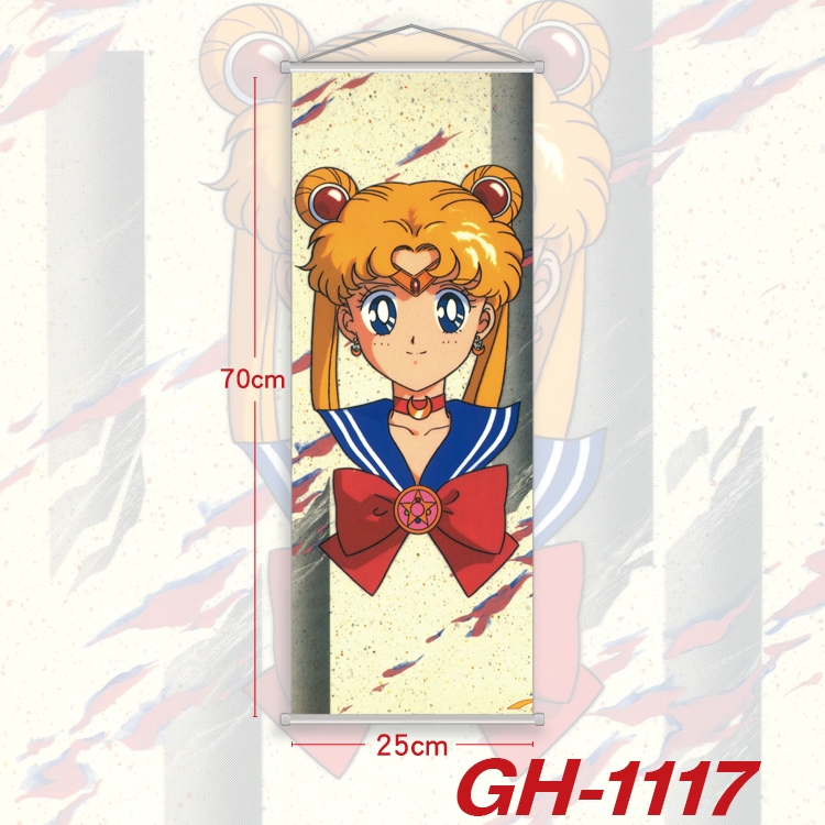 sailormoon Plastic Rod Cloth Small Hanging Canvas Painting 25x70cm price for 5 pcs GH-1117A