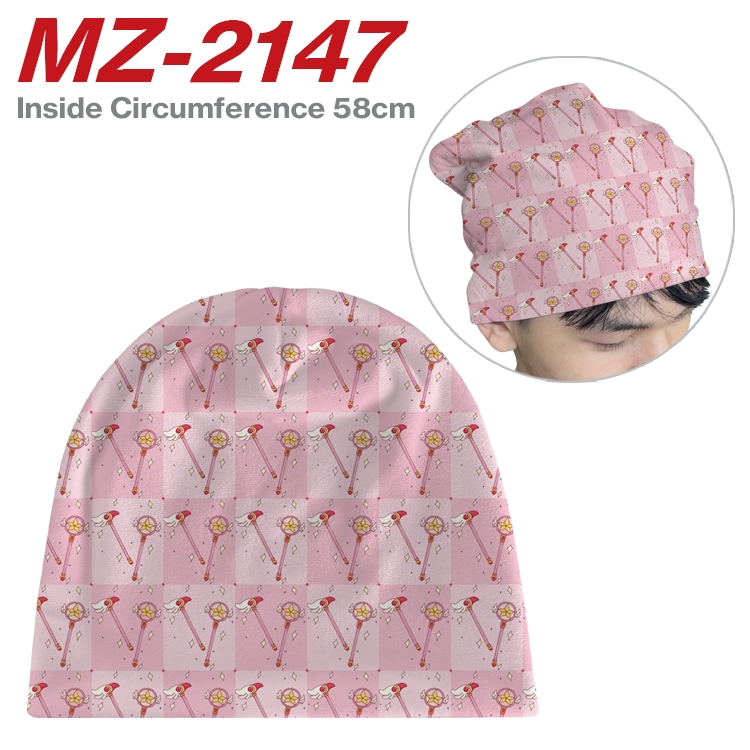 Card Captor Sakura Anime flannel full color hat cosplay men's and women's knitted hats 58cm MZ-2147