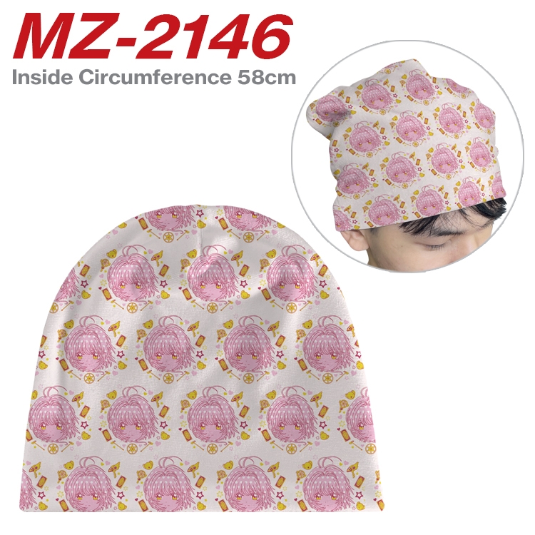 Card Captor Sakura Anime flannel full color hat cosplay men's and women's knitted hats 58cm MZ-2146