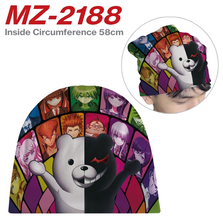 Dangan-Ronpa Anime flannel full color hat cosplay men's and women's knitted hats 58cm MZ-2188