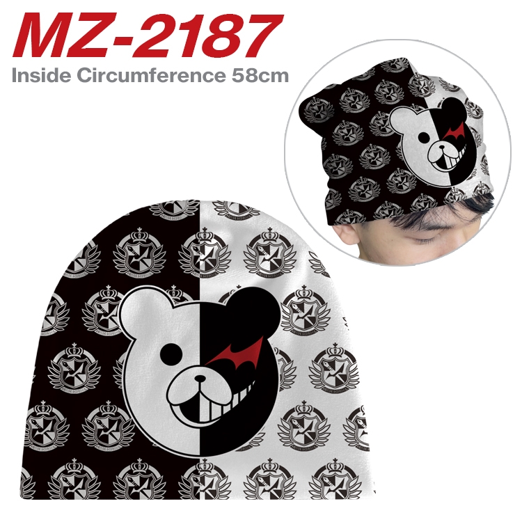 Dangan-Ronpa Anime flannel full color hat cosplay men's and women's knitted hats 58cm MZ-2187