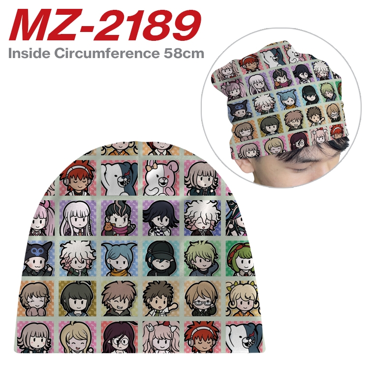 Dangan-Ronpa Anime flannel full color hat cosplay men's and women's knitted hats 58cm  MZ-2189