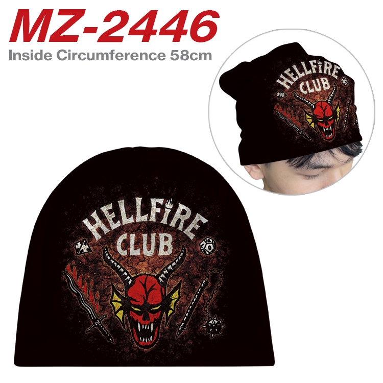 Stranger Things  Anime flannel full color hat cosplay men's and women's knitted hats 58cm  MZ-2446