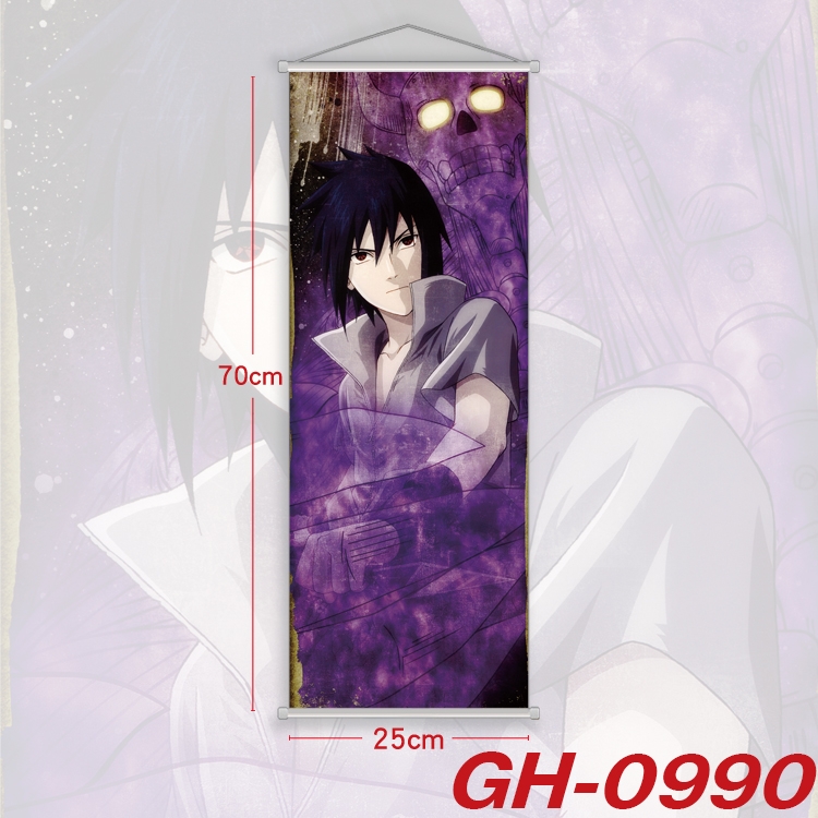 Naruto Plastic Rod Cloth Small Hanging Canvas Painting Wall Scroll 25x70cm price for 5 pcs  GH-0990A