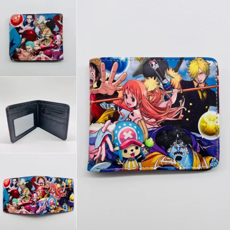 One Piece Full color  Two fold short card case wallet 11X9.5CM 