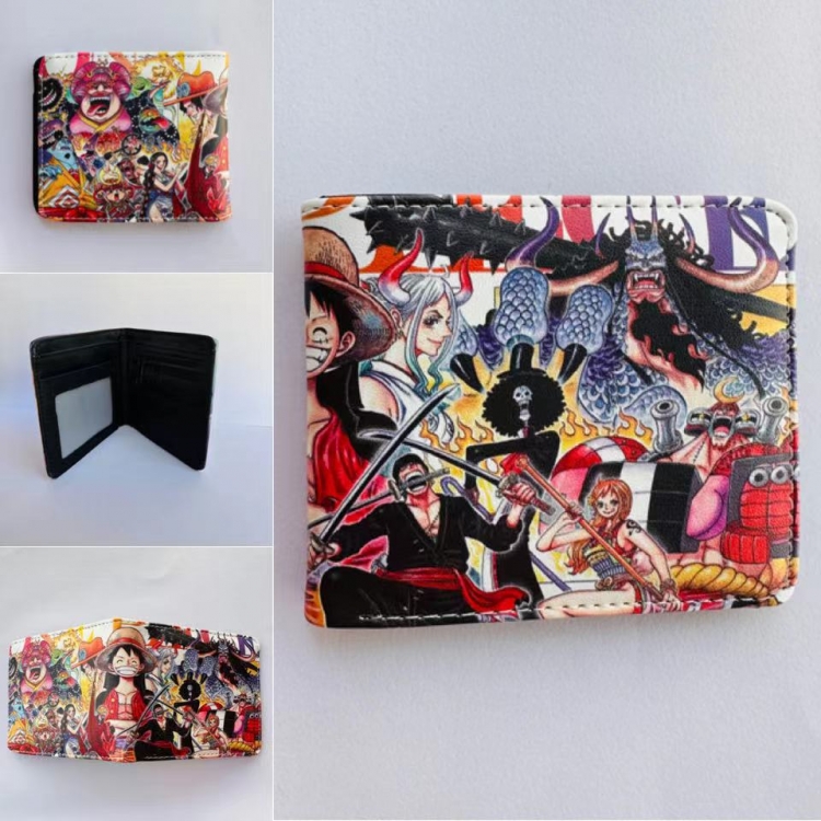 One Piece Full color  Two fold short card case wallet 11X9.5CM 