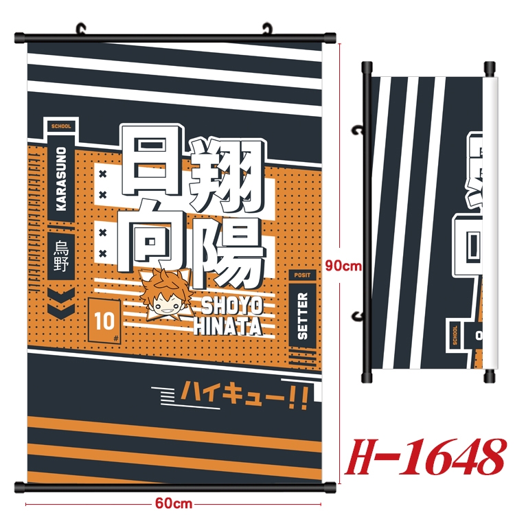 Haikyuu!! Anime Black Plastic Rod Canvas Painting Wall Scroll 60X90CM H-1648A