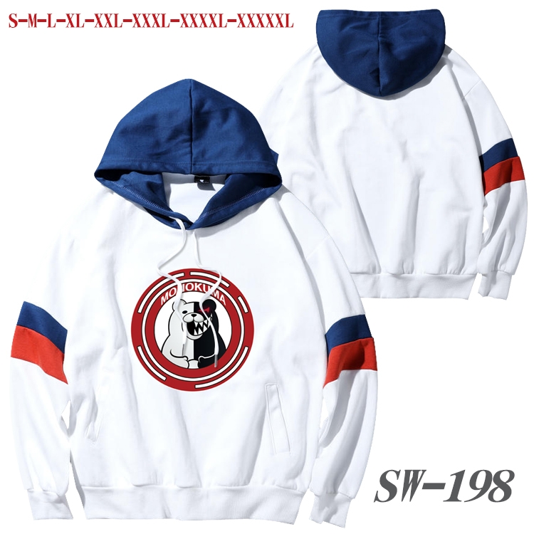 Dangan-Ronpa Anime cotton color matching pullover sweater hoodie from S to 5XL SW-198