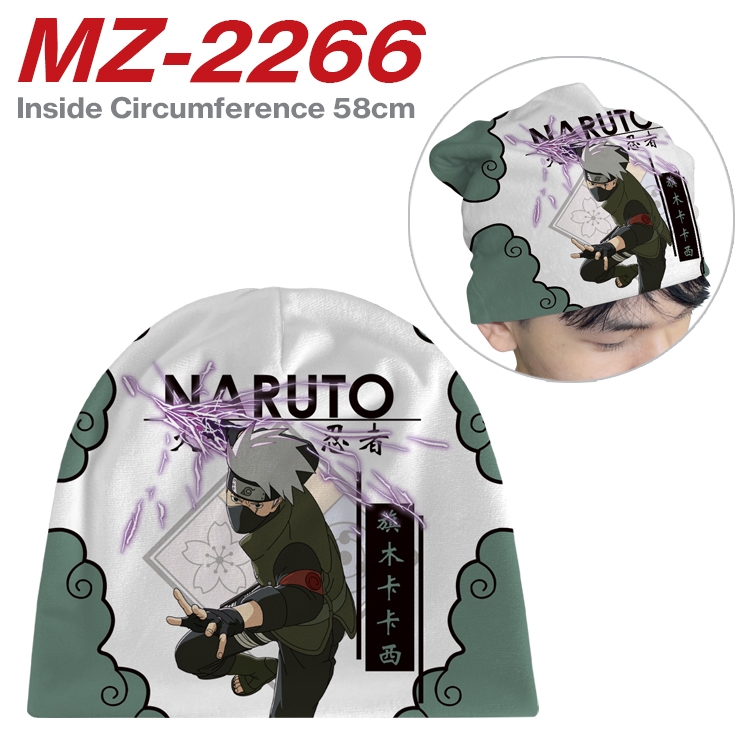 Naruto Anime flannel full color hat cosplay men's and women's knitted hats 58cm MZ-2266