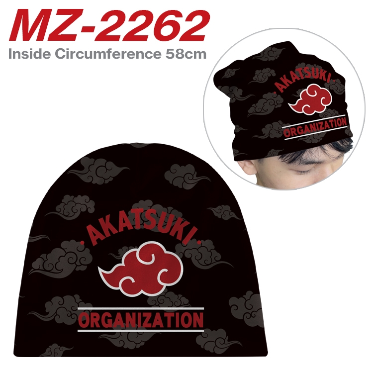 Naruto Anime flannel full color hat cosplay men's and women's knitted hats 58cm MZ-2262