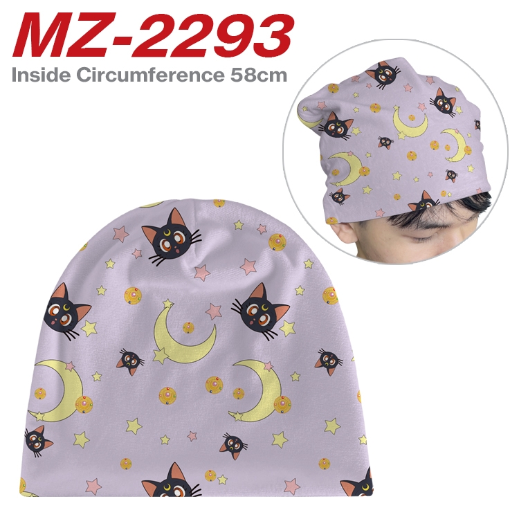 sailormoon Anime flannel full color hat cosplay men's and women's knitted hats 58cm MZ-2293