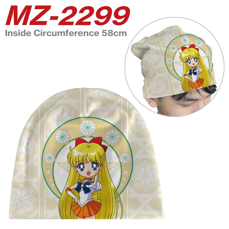 sailormoon Anime flannel full color hat cosplay men's and women's knitted hats 58cm MZ-2299