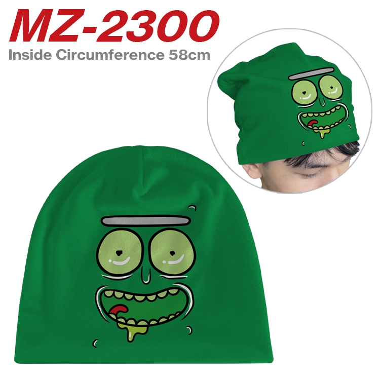 Rick and Morty Anime flannel full color hat cosplay men's and women's knitted hats 58cm  MZ-2300