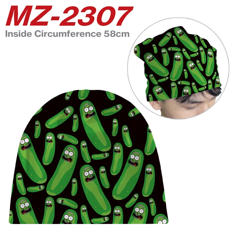 Rick and Morty Anime flannel full color hat cosplay men's and women's knitted hats 58cm MZ-2307