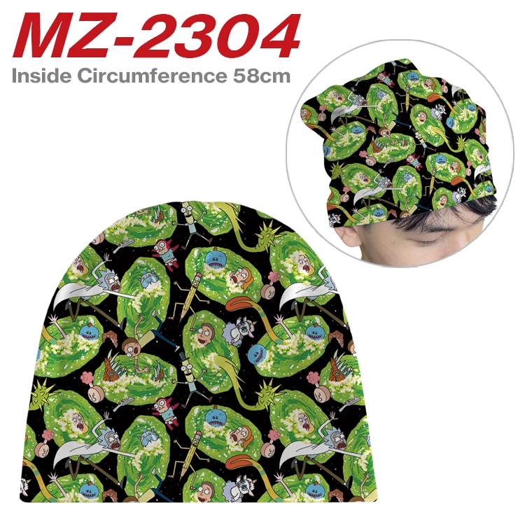 Rick and Morty Anime flannel full color hat cosplay men's and women's knitted hats 58cm  MZ-2304