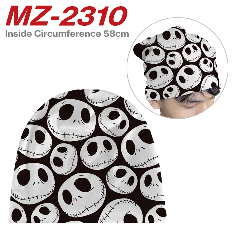 The Nightmare Before Christmas Anime flannel full color hat cosplay men's and women's knitted hats 58cm  MZ-2310