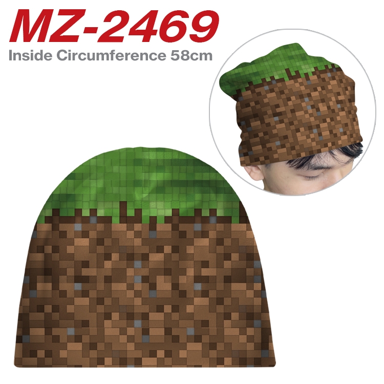 Minecraft Anime flannel full color hat cosplay men's and women's knitted hats 58cm   MZ-2469