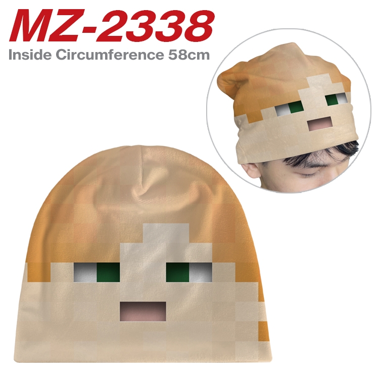Minecraft Anime flannel full color hat cosplay men's and women's knitted hats 58cm  MZ-2338