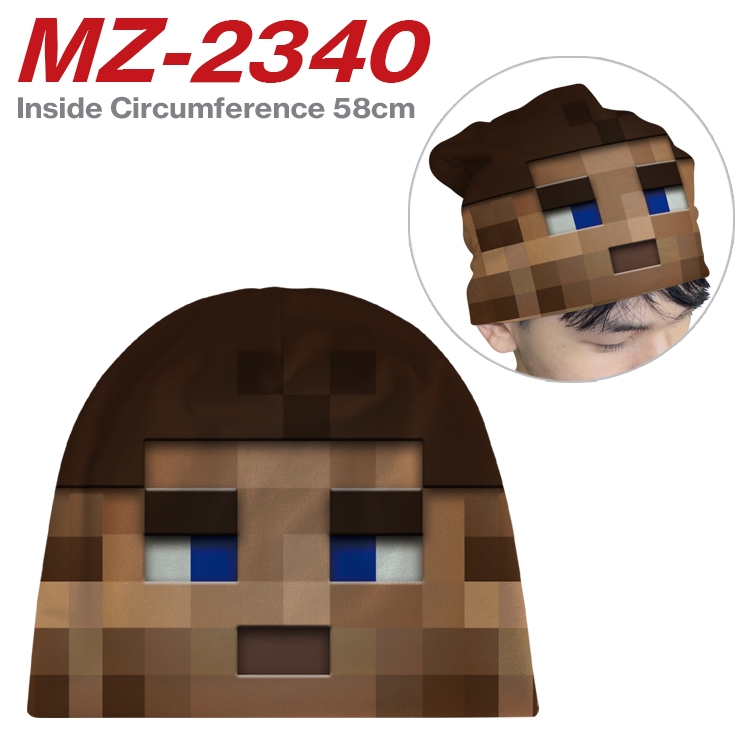 Minecraft Anime flannel full color hat cosplay men's and women's knitted hats 58cm  MZ-2340