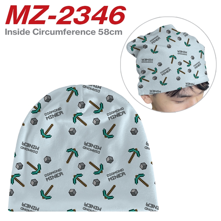 Minecraft Anime flannel full color hat cosplay men's and women's knitted hats 58cm MZ-2346