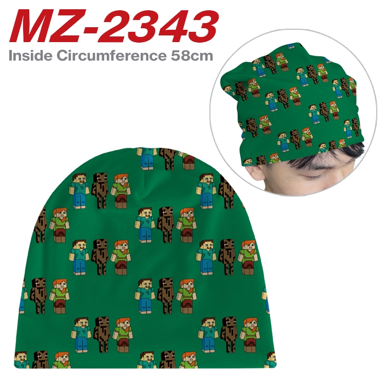 Minecraft Anime flannel full color hat cosplay men's and women's knitted hats 58cm MZ-2343