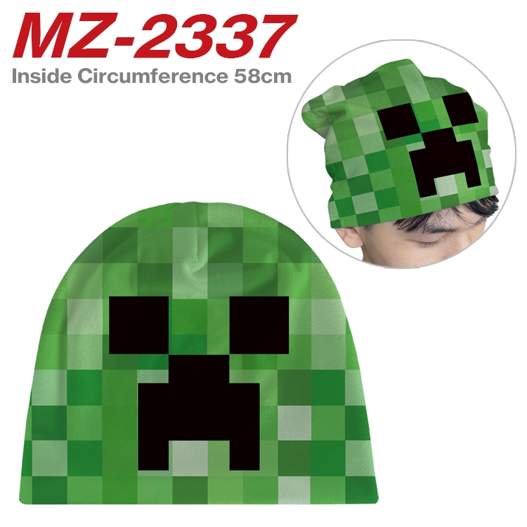 Minecraft Anime flannel full color hat cosplay men's and women's knitted hats 58cm MZ-2337