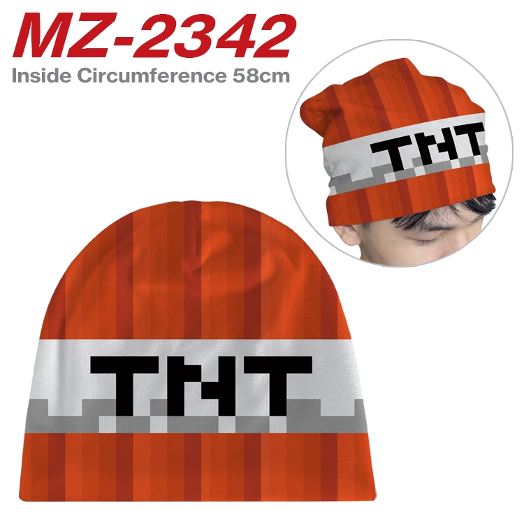 Minecraft Anime flannel full color hat cosplay men's and women's knitted hats 58cm MZ-2342