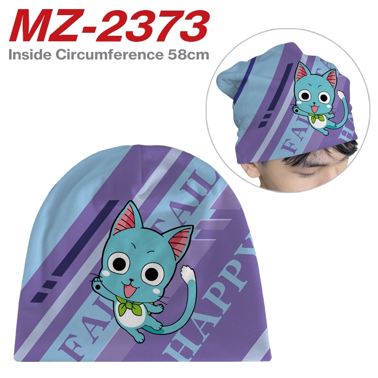 Hat Fairy tail Anime flannel full color hat cosplay men's and women's knitted hats 58cm MZ-2373