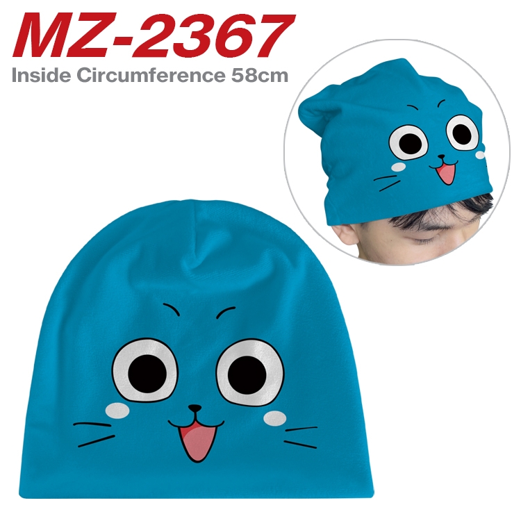 Hat Fairy tail Anime flannel full color hat cosplay men's and women's knitted hats 58cm MZ-2367