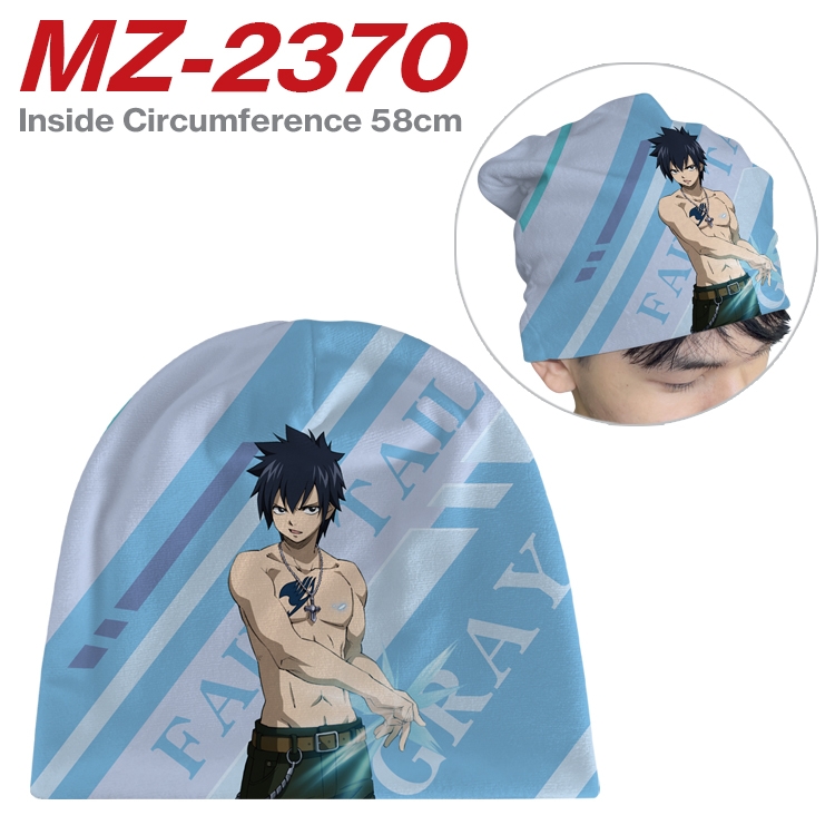Hat Fairy tail Anime flannel full color hat cosplay men's and women's knitted hats 58cm MZ-2370