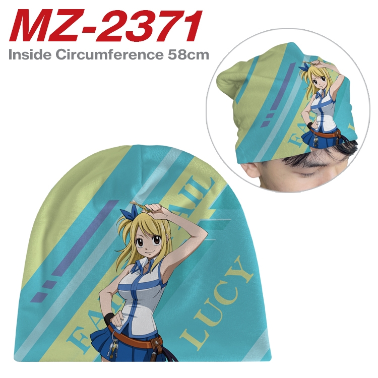Hat Fairy tail Anime flannel full color hat cosplay men's and women's knitted hats 58cm MZ-2371