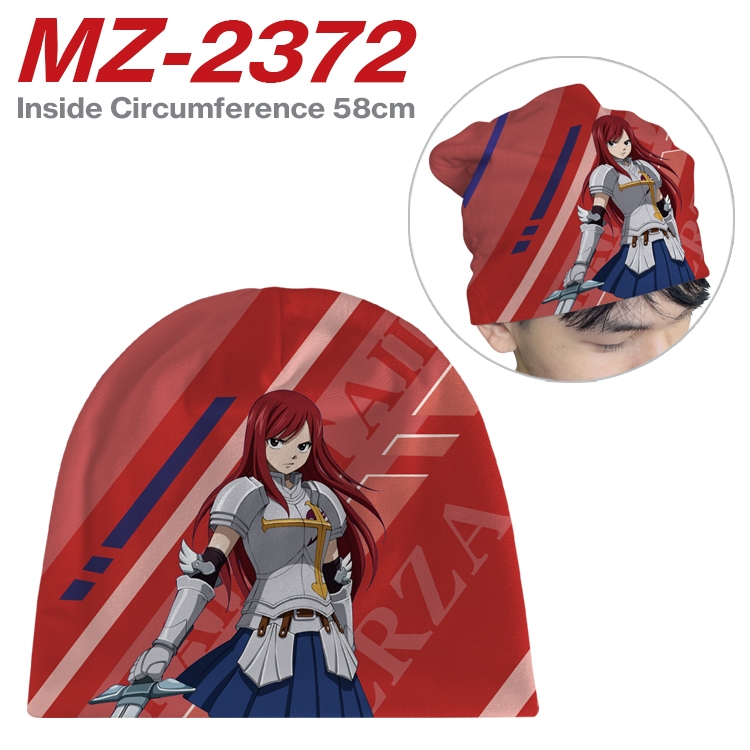 Hat Fairy tail Anime flannel full color hat cosplay men's and women's knitted hats 58cm MZ-2372