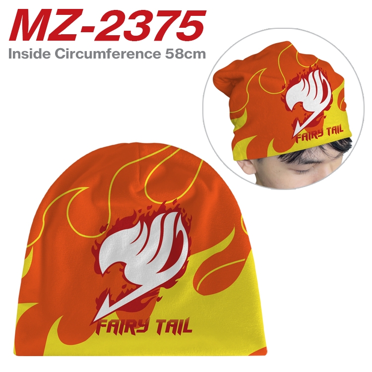 Hat Fairy tail Anime flannel full color hat cosplay men's and women's knitted hats 58cm MZ-2375