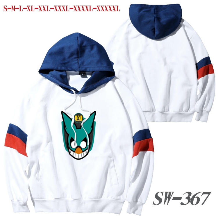 Hoodie My Hero Academia Anime cotton color matching pullover sweater hoodie from S to 5XL SW-367
